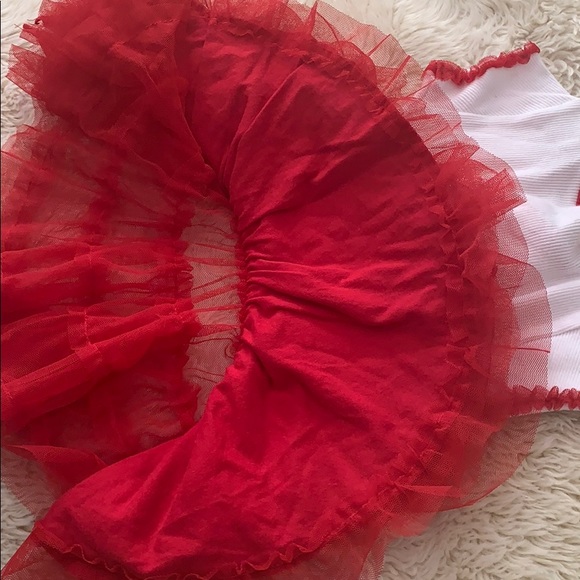 KOALA KIDS Toddler Girl “My first Valentine’s Day” Ruffled Red & White Tutu 18M - Picture 6 of 7